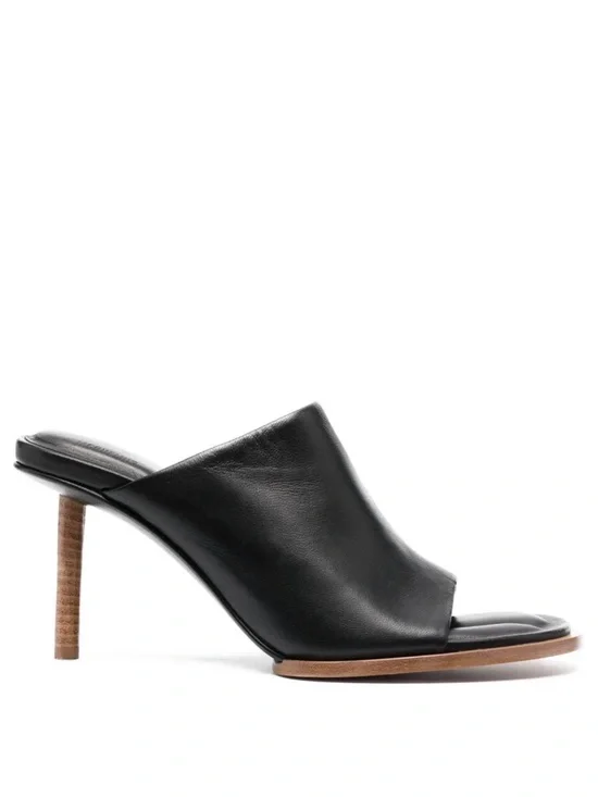 JACQUEMUS - 80mm Les Mules Ronde Leather Mules 37 Like New - Picture 7 of 16
